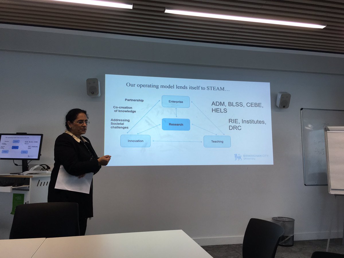 ProfMaxLintern's tweet photo. Prof Hanifa Shah from @CEBEResearch showing how research underpins our teaching, innovation and enterprise #BLSSCon17 #bcuresearch https://t.co/N7eTyo2lFt