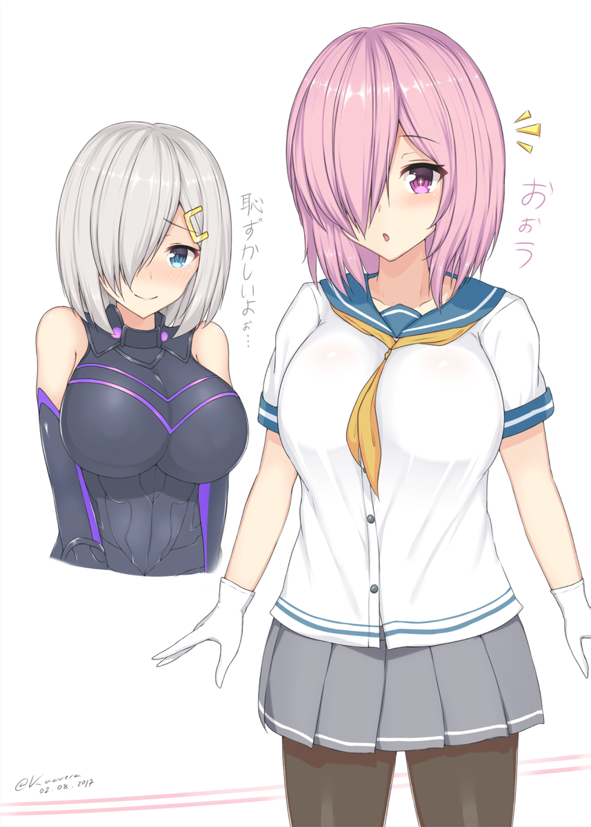 浜風(艦これ) ,マシュ・キリエライト(Fate) 「浜風 x FGO 」|KUAのイラスト
