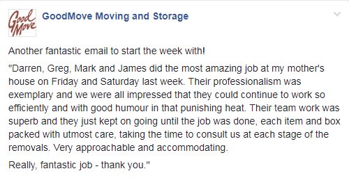 GoodMove_Moving's tweet image. Another fantastic email to start the week with! #HappyCustomer #GoodMove #MovingandStorage #Colchester #Removals #HomeRemovals #EastAnglia