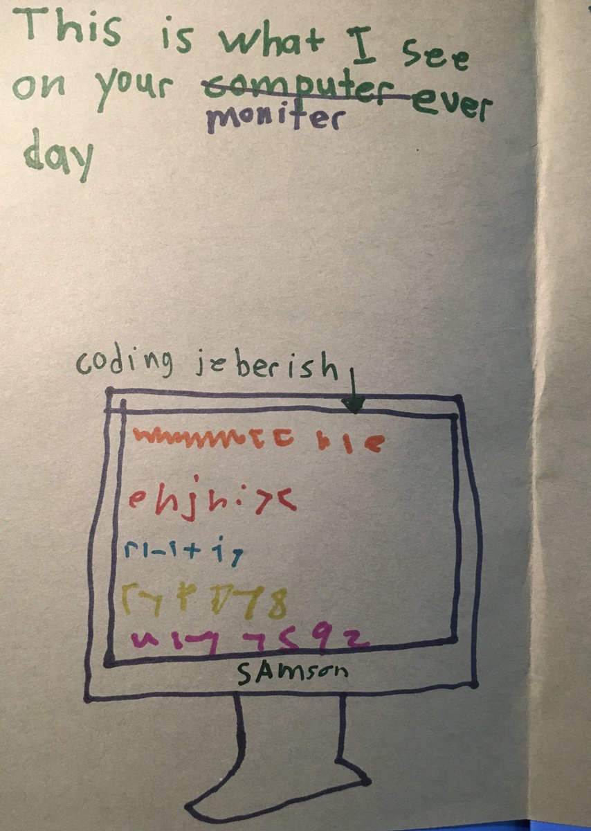 KyleAlbert95's tweet photo. For Father’s Day my daughter made a card for me. This is what it said on the inside. #CodingDads https://t.co/eWfqcQplb0
