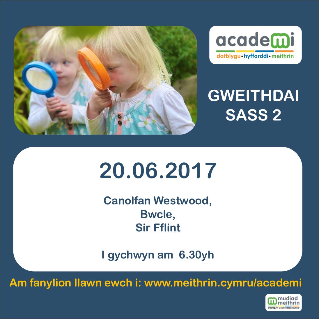 MudiadMeithrin's tweet photo. Mae'r cloc yn tician i Gylchoedd Meithrin gwblhau #SASS2. Cofiwch fod gweithdy #academi yn y gogledd ddwyrain a'r de ddwyrain wythnos hon https://t.co/pt5ELxVakq