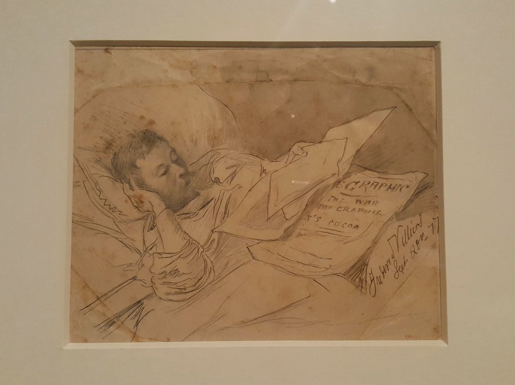 Und_rConstr's tweet photo. #Flashazo artístico: Retrat del corresponsal Juderic Villiers, de Josep Lluís Pellicer. En el Museo Nacional de Arte de Cataluña. https://t.co/QhzEAF1drd