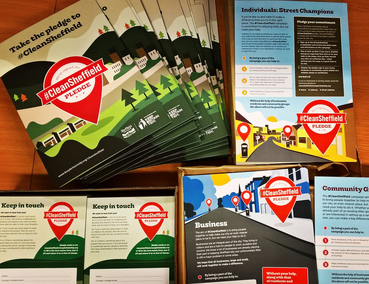 Our information packs have arrived! DM for more details on how to tackle #litter in your area #CleanSheffield #volunteers