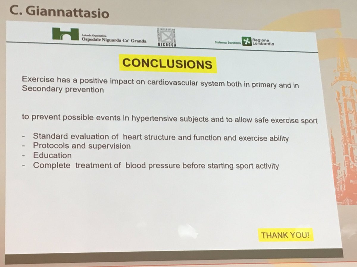 #sport #hypertension = des précautions simples à respecter : évaluation initiale et séances supervisées #APA <a href="/ESH_Annual/">ESH Annual Meetings</a> #ESH2017