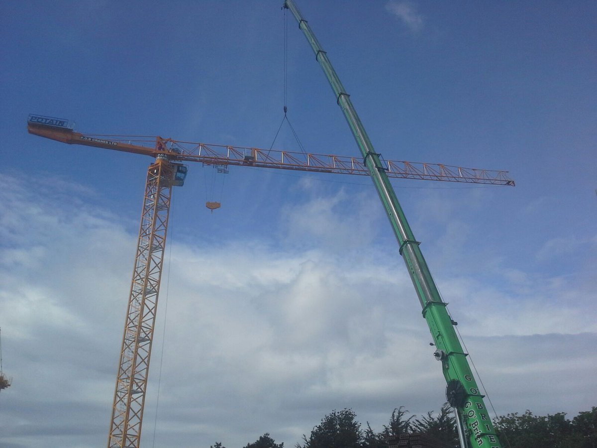 irlequip92's tweet image. Irlequip Ltd have supplied our first new Potain tower crane to the Irish market.
The Potain MDT219 J10 was erected with a Grove GMK 6300L
