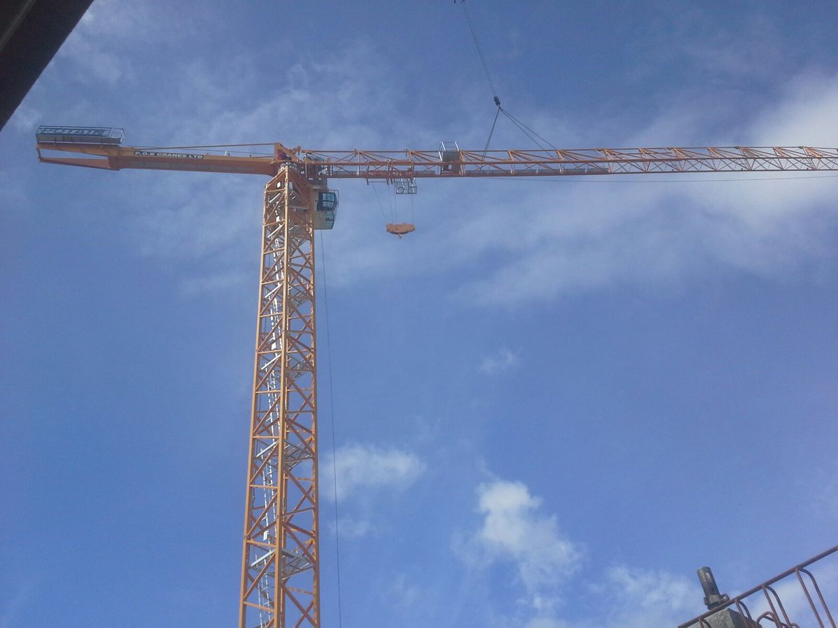 irlequip92's tweet image. Irlequip Ltd have supplied our first new Potain tower crane to the Irish market.
The Potain MDT219 J10 was erected with a Grove GMK 6300L
