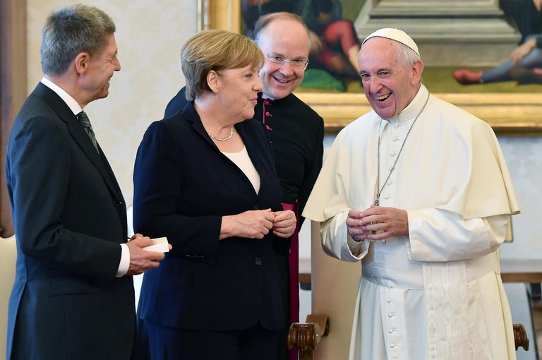 AntoniusAquinas's tweet photo. Pope Francis and Angela Merkel: Enemies of European Civilization https://t.co/Nq2XuIUjYP https://t.co/4x3jTbTCv2