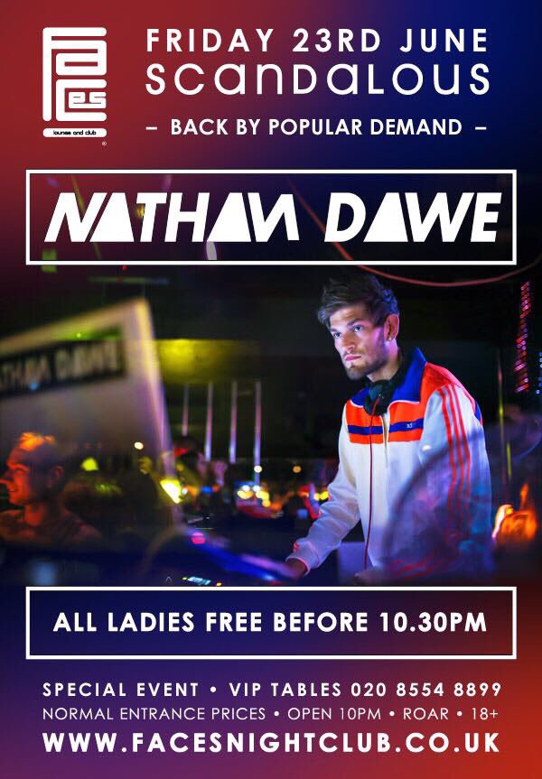 FacesEssex's tweet photo. THIS FRIDAY! @NathanDawe making his return! It's Looking Crazy! All VIP Tables Sold Out! Early Arrival A MUST! #rodblock #fact #faces #essex https://t.co/rYkroxNM6m