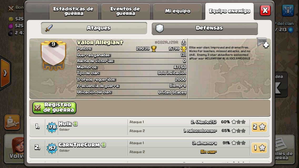 Shiondeari3s1's tweet photo. @paropeCOC  ahí vamos en la guerra💪🏻 https://t.co/1v6mzcqigM