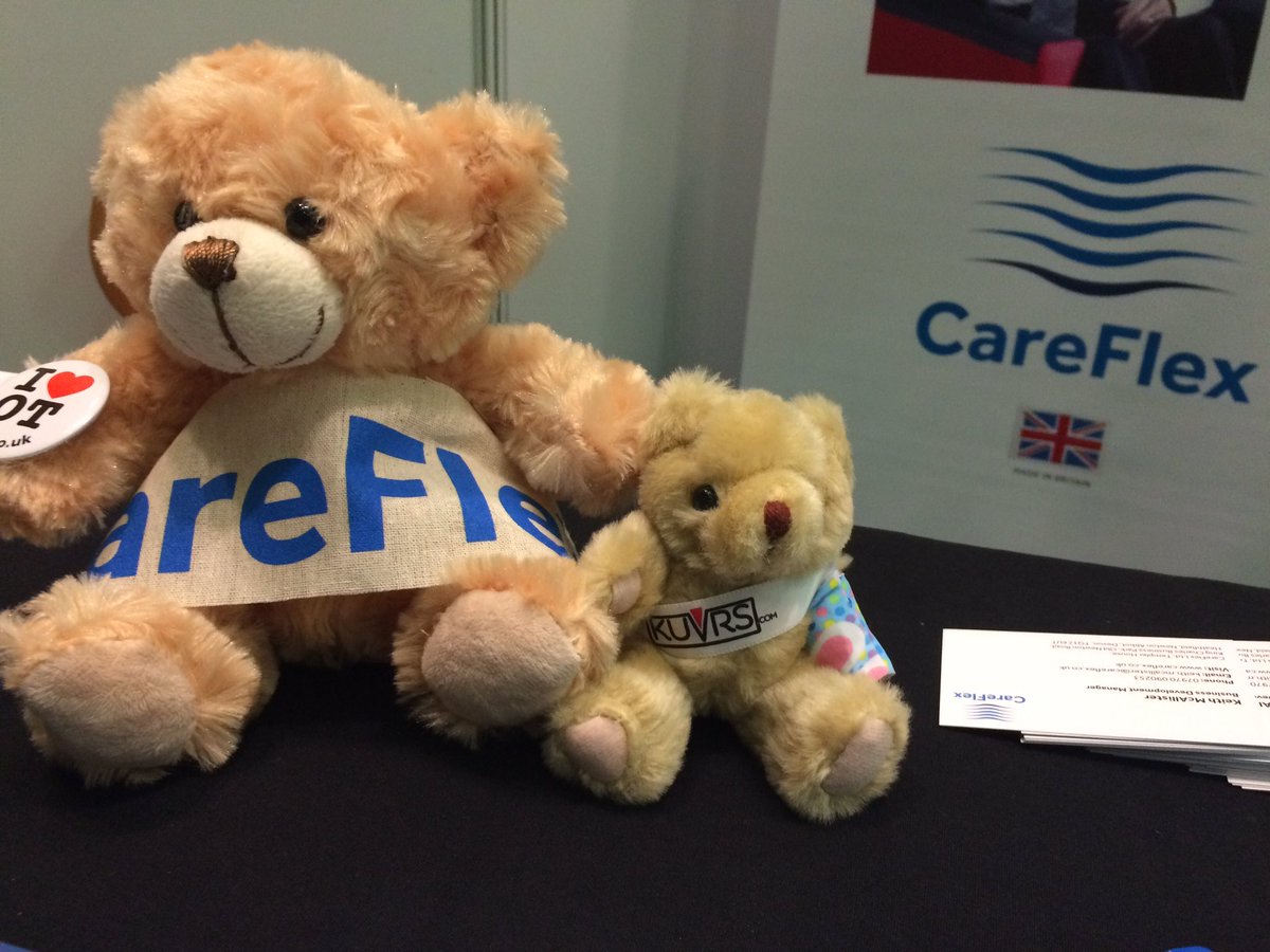 Kuvrs's tweet photo. #KuvrsTeddy has found a friend over @CareFlexSeating Teddies have to stick together! #COT2017 #kuvrs #stand11 #splintcovers https://t.co/jDYV6Szcq1
