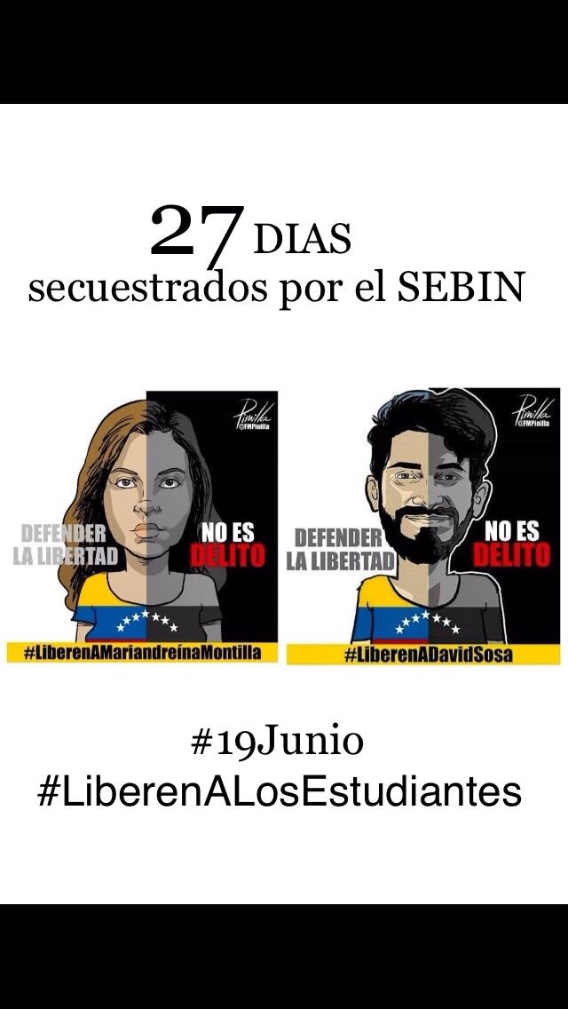 JuanaEscalante7's tweet photo. Liberen a  David Sosa                       # liberenadavidyandreina.  #liberenlosestudiantes.                 .@CaraotaDigital https://t.co/mpYklPQfaH
