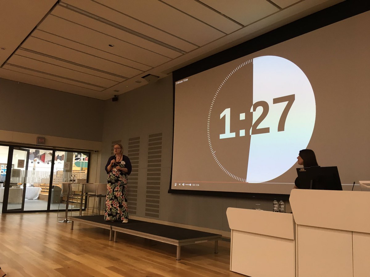 ProfMaxLintern's tweet photo. The pressure is on to present soapbox research in only 3 minutes #bcu research #BLSSCon17 and the timer is counting down... https://t.co/vFi2b2TvHH