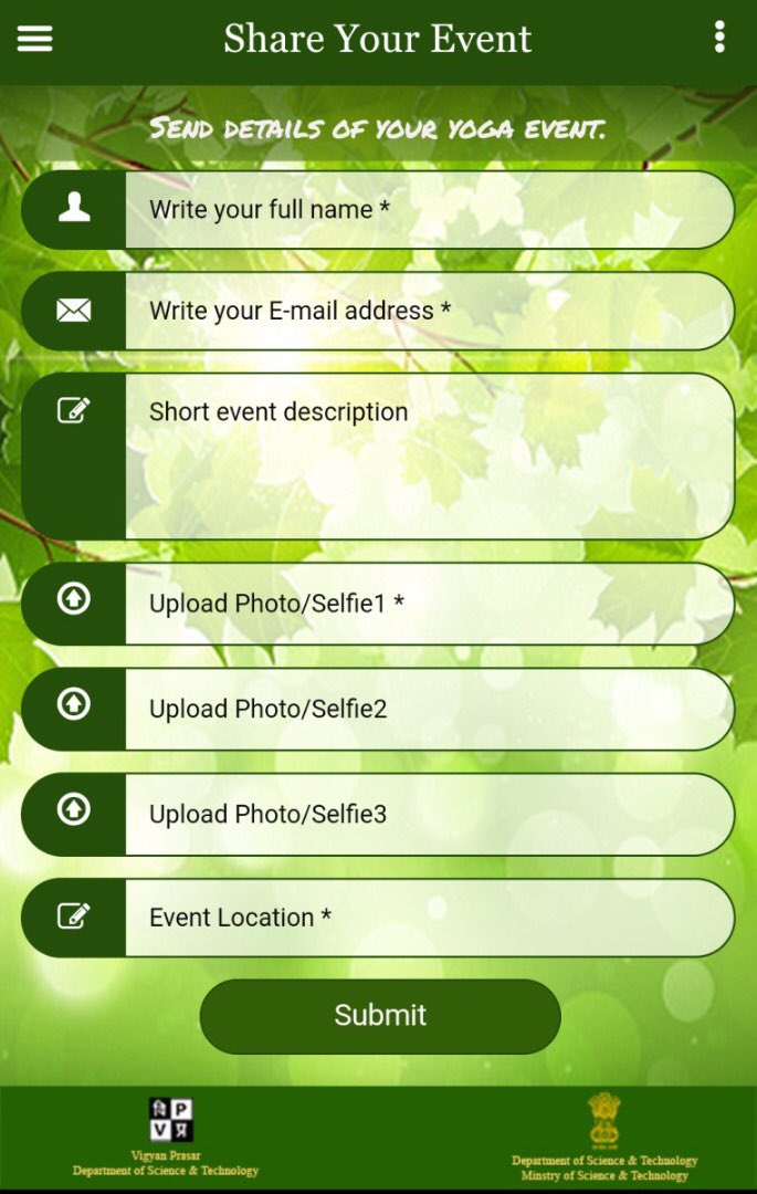 CelebratingYoga App: Share Your Event 