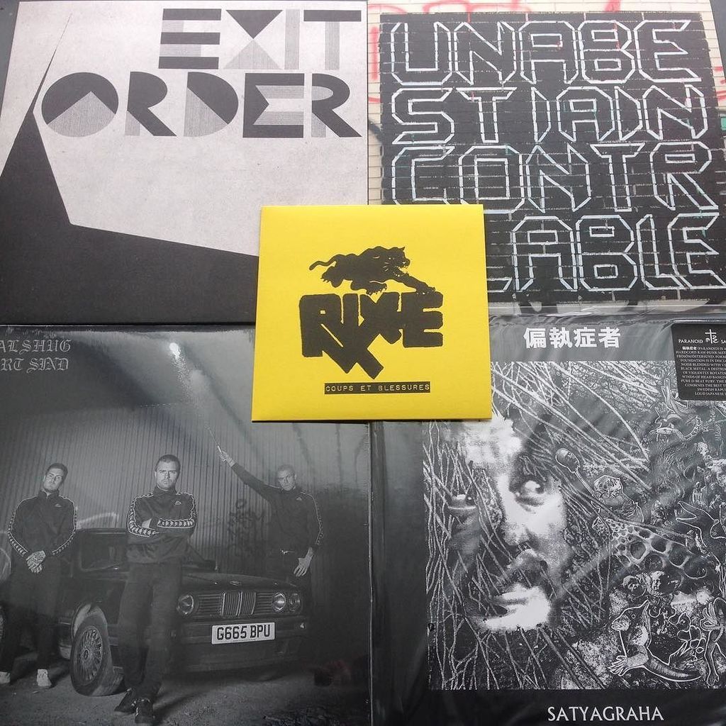 Distroydistro's tweet photo. New stuff into Distro-y Distro #rixe #exitorder #halshug #unabestiauncontrolable #paranoid https://t.co/2syGyszuDv https://t.co/tVbVXA1Lug