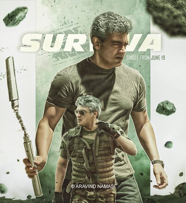 ThalaFansClub's tweet image. Thala #Ajith&apos;s #Vivegam #Surviva Song - bit.ly/SurvivaOnSaavn
 | #VivegamSURVIVAat6pm