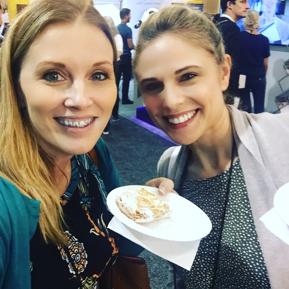rogersad79's tweet photo. We're going ALL IN with our first beignet! #shrm17 #allin #neworleans https://t.co/XnWk3dR0Mv
