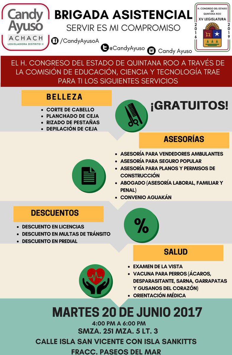 PRIBJOficial's tweet photo. Mañana martes la #BrigadaAsistencial estará en Paseos del Mar iniciamos 4pm. El #PRIBJ y la Dip @candyayuso te invitan #DiputadosPRI https://t.co/EmrLwxEAve