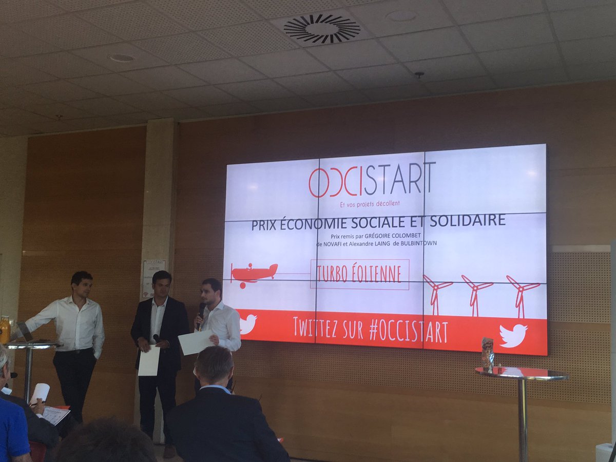 #occistart Remise du prix Économie sociale et solidaire pour Turbo Éolienne par <a href="/NovafiPortail/">Novafi</a> 🏆