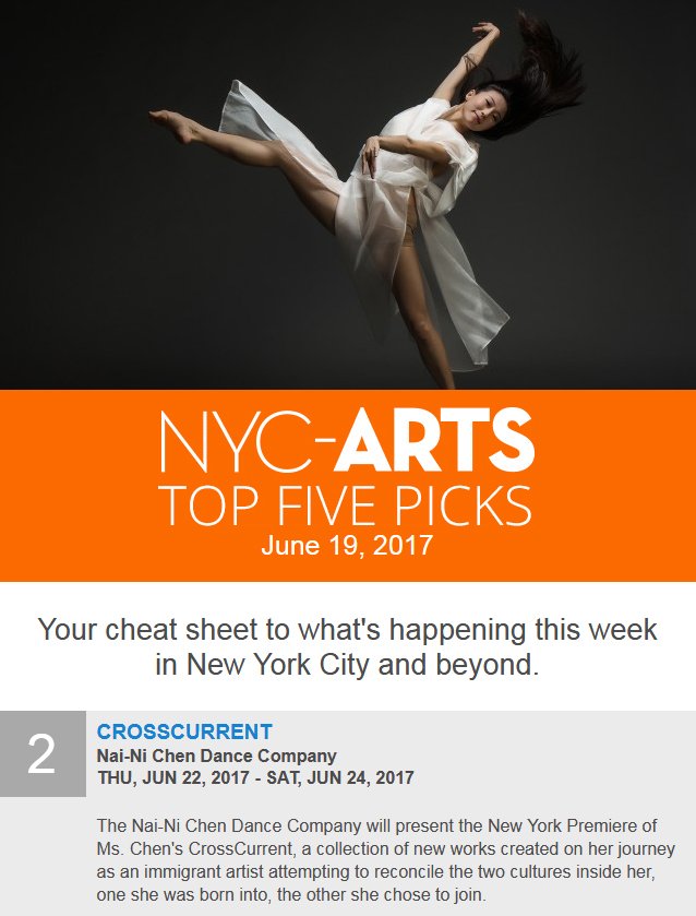 Our #NYSeason is one of @nycarts #TopFive Pick! #dance #nncdc #dancenyc #nycdance #nydance #danceny #moderndance campaign.r20.constantcontact.com/render?m=11079…