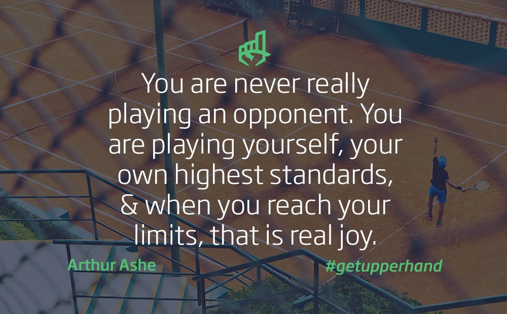 GetUpperHand's tweet photo. Challenge yourself to new heights this week! It's the only way to improve! #mondaymotivation #arthurashe #sportsinspiration https://t.co/ZyjH4cJbBd