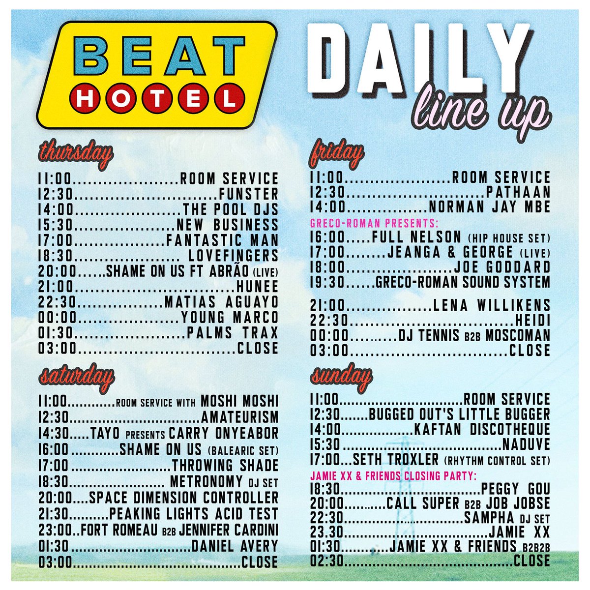 kingdom_ldn's tweet photo. Full @beathotel line up incoming! Who's joining us @glastofest this weekend? #festival #glastonbury #beathotel #electronicmusic https://t.co/idEnt6FXLg