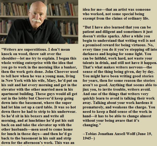 Happy birthday, Tobias Wolff! 