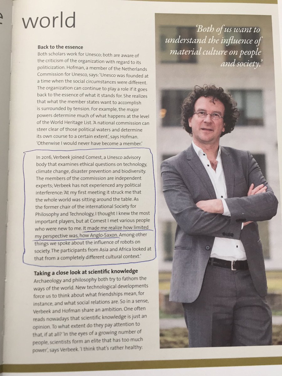 Oosterenvan's tweet image. Dutch Philosopher @ppverbeek: "UNESCO made me realize how limited my perspective was, how Anglo-Saxon". #COMEST