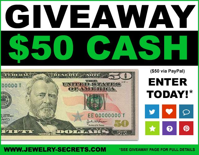 JewelrySecrets's tweet image. ► ► 😊 Enter #Win #Jewelry #Giveaway #Contest $50 CASH CASH #CASH! Good Luck! ► ► 💵 💰 bit.ly/1Qut0ed