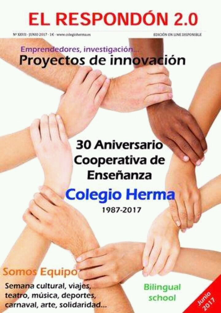 ColegioHerma's tweet photo. ¡Ya a la venta! XXVII Edición del periódico de nuestro centro. #respondon #Murcia https://t.co/JmNIKjR3Bu