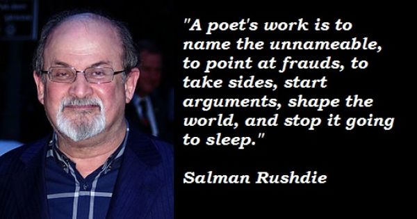 Writer Salman Rushdie was born in 1947. Happy birthday, 