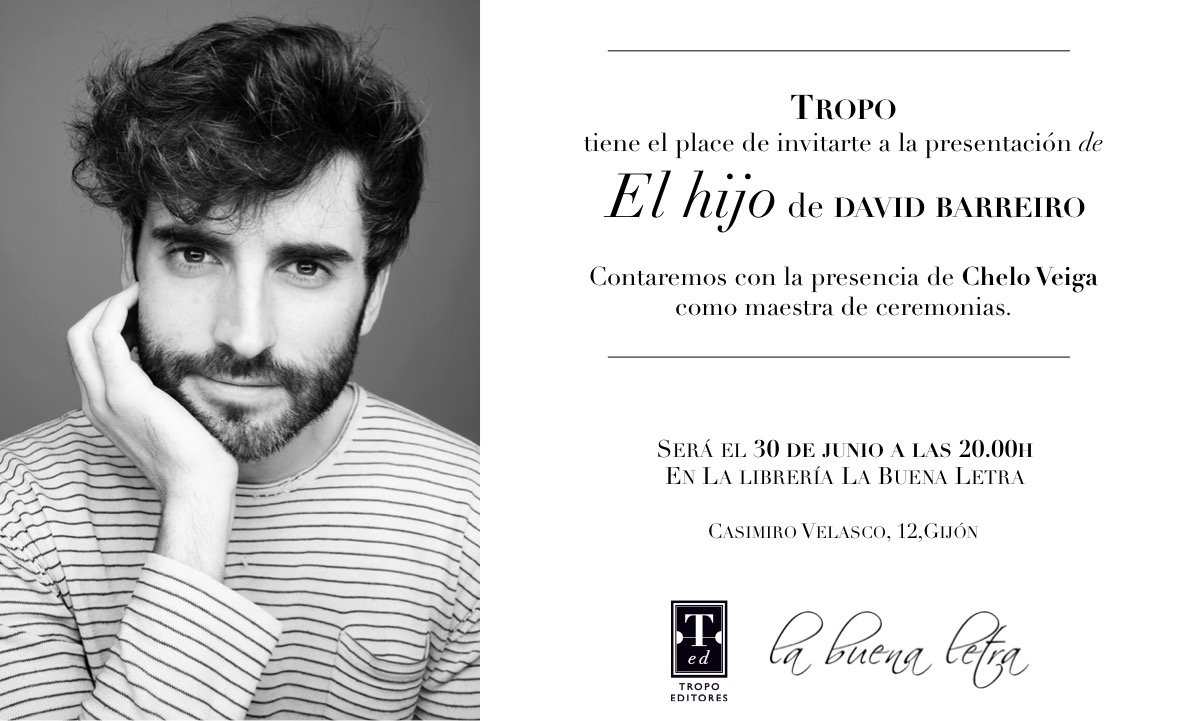 El 30 de junio jugamos en casa. Presentación de "El hijo" con @chelovg #Gijón #Libros <a href="/labuenaletra/">Kathy Lee</a> <a href="/Tropoed/">Tropo Editores</a> <a href="/pezdeplata/">Editorial Pez de Plata</a>
