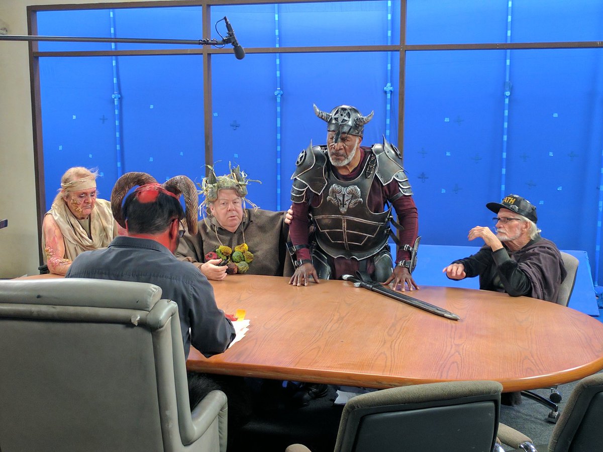 Yourprettyface's tweet image. First day with John Amos and George Wendt on a new Your Pretty Face is Going to Hell.