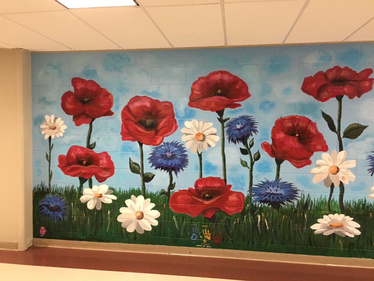 YHSDeGennaro's tweet photo. Our student mural is finished. What a great addition to YHS. Will enjoy for many years to come. So much talent! https://t.co/YSUgNgiDNk