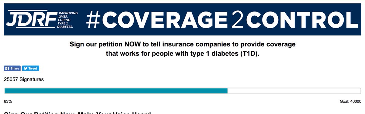 BreakthroughT1D's tweet image. Thanks to YOU the #T1D community, our #Coverage2Control petition just passed 25k signatures! coverage2control.com