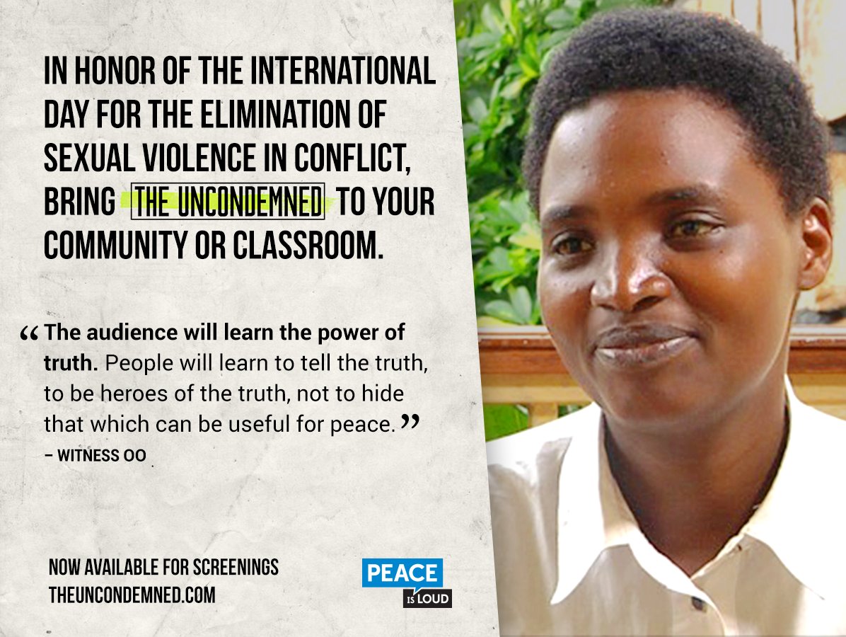 It's time to break the silence &amp; #EndRapeinWar. Host a screening of <a href="/TheUncondemned/">The Uncondemned</a> in your classroom or community.  bit.ly/screen-unconde…