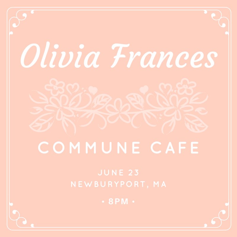hioliviafrances's tweet photo. Excited to be back at #CommuneCafe on Friday! Hope to see you there! https://t.co/iE35DMDA6E