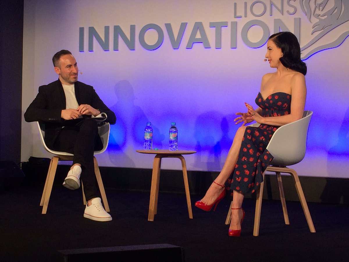 KhalidLatif's tweet image. Dita Von Teese talks about her Spotify listening habits #canneslions2017 @DitaVonTeese