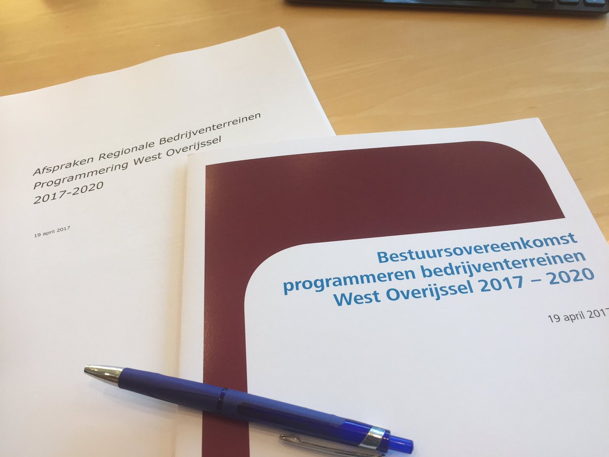 Handtekeningen gezet: West-Overijsselse gemeenten en provincie brengen vraag en aanbod bedrijventerreinen in balans overijssel.nl/actueel/nieuws…