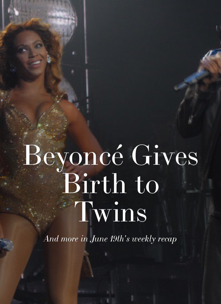 This week’s recap features the birth of Beyonce and Jay-Z’s twins and more. 
spark.adobe.com/page/6RawoPSTd…
#beyonce #jayz #tupac #dre