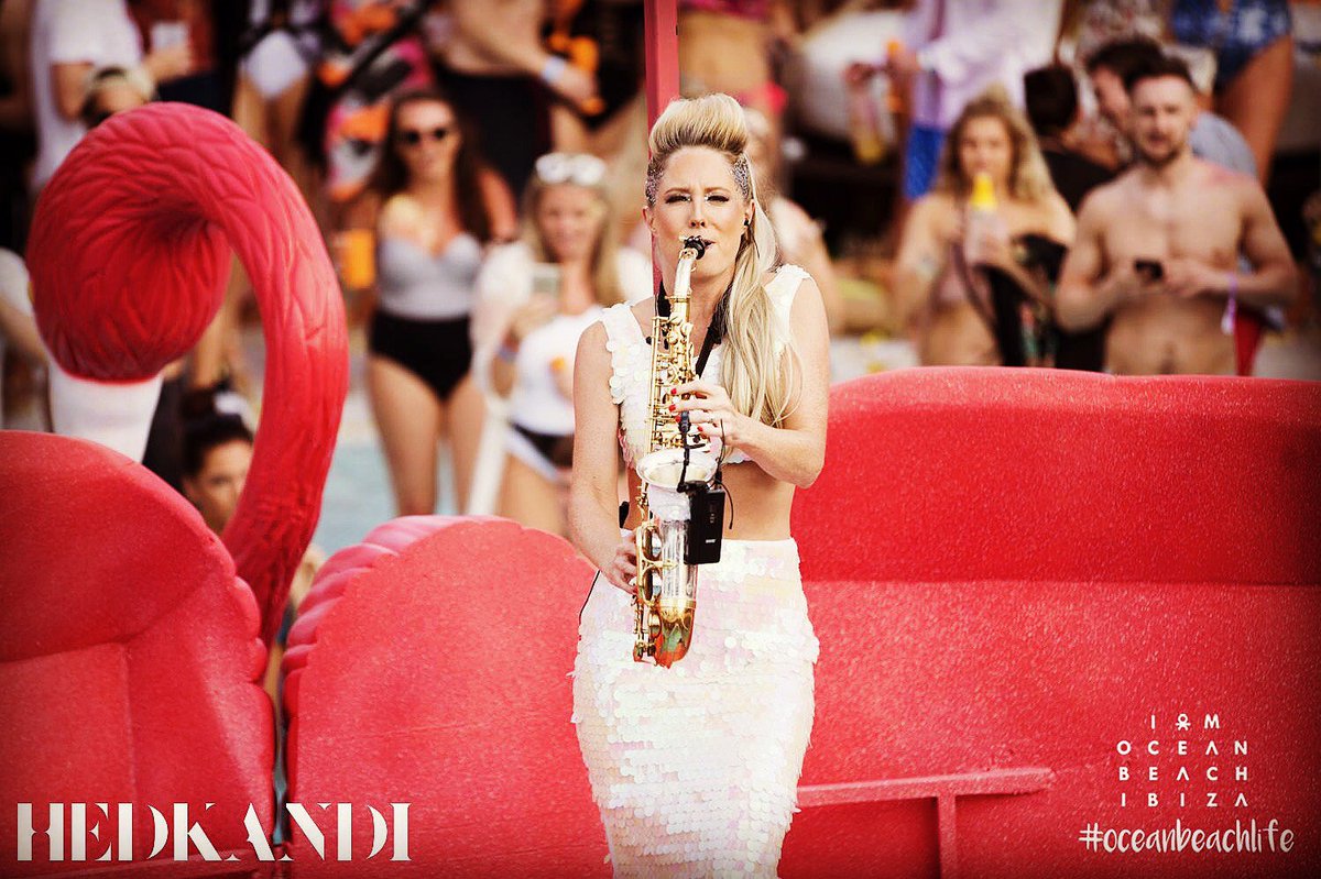 I will be making a splash at @OceanBeachIbiza later with my hubby <a href="/bensantiago/">Ben Santiago</a> 😍 I will be playing at 7.30 &amp; 8.30pm 🎷🌊