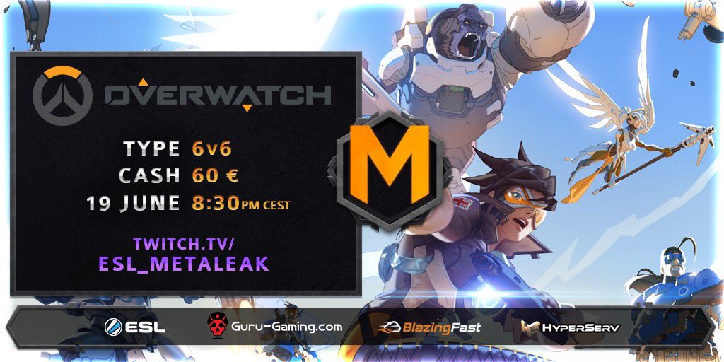 TeamMetaleak's tweet photo. Soyez présents à partir de 20H30 pour la @MetaCupSeries #OW avec de superbes équipes françaises ! 🇫🇷🔥

🎙Live : https://t.co/IVSNSYfdA3 https://t.co/IzNi4i9Z35