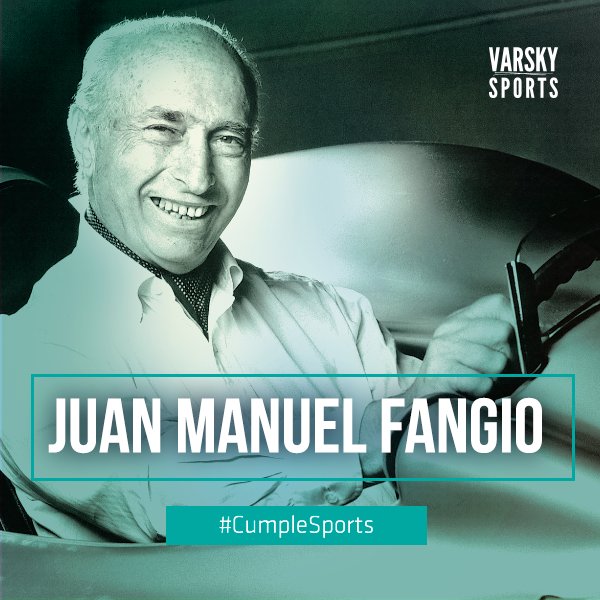 #LeyendaSports 24/6/1911 nació uno de los más grandes de la historia: Juan Manuel Fangio, quíntuple campeón de F1.