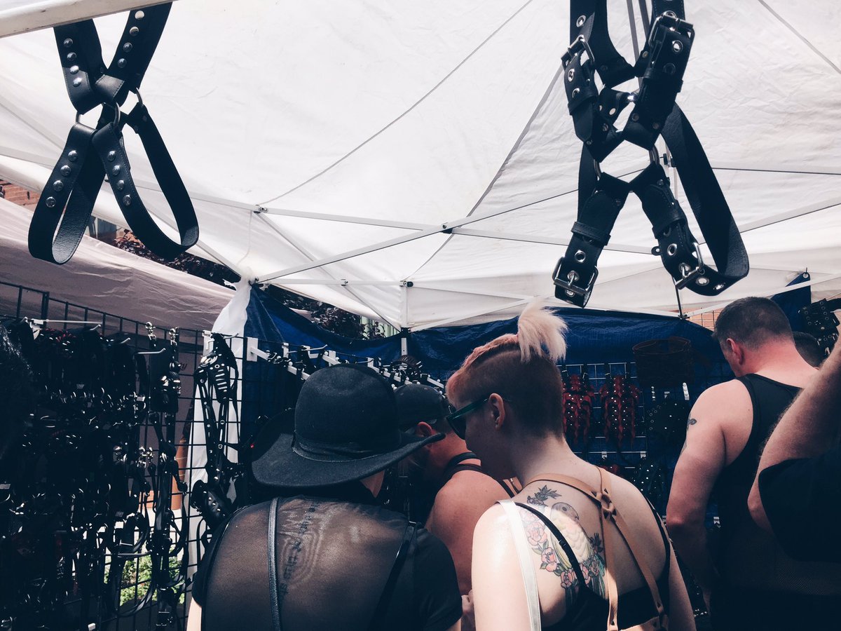 queerDEP's tweet photo. QDEP attended @FolsomEast to celebrate queer expression and individuality! What are you doing to celebrate pride month? #20YEARSOFKINK https://t.co/tPC2wWye8L