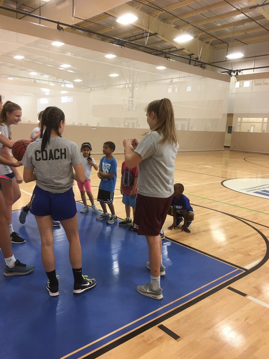 First day of camp! Check out our own Lady Vikings helping out our campers