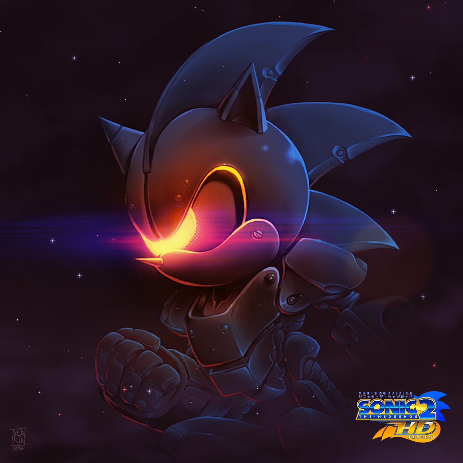 Nerkin Pixel on X: Mecha Silver Sonic, illustration for S2HD #Sonic # Fanart #Wearefans  / X