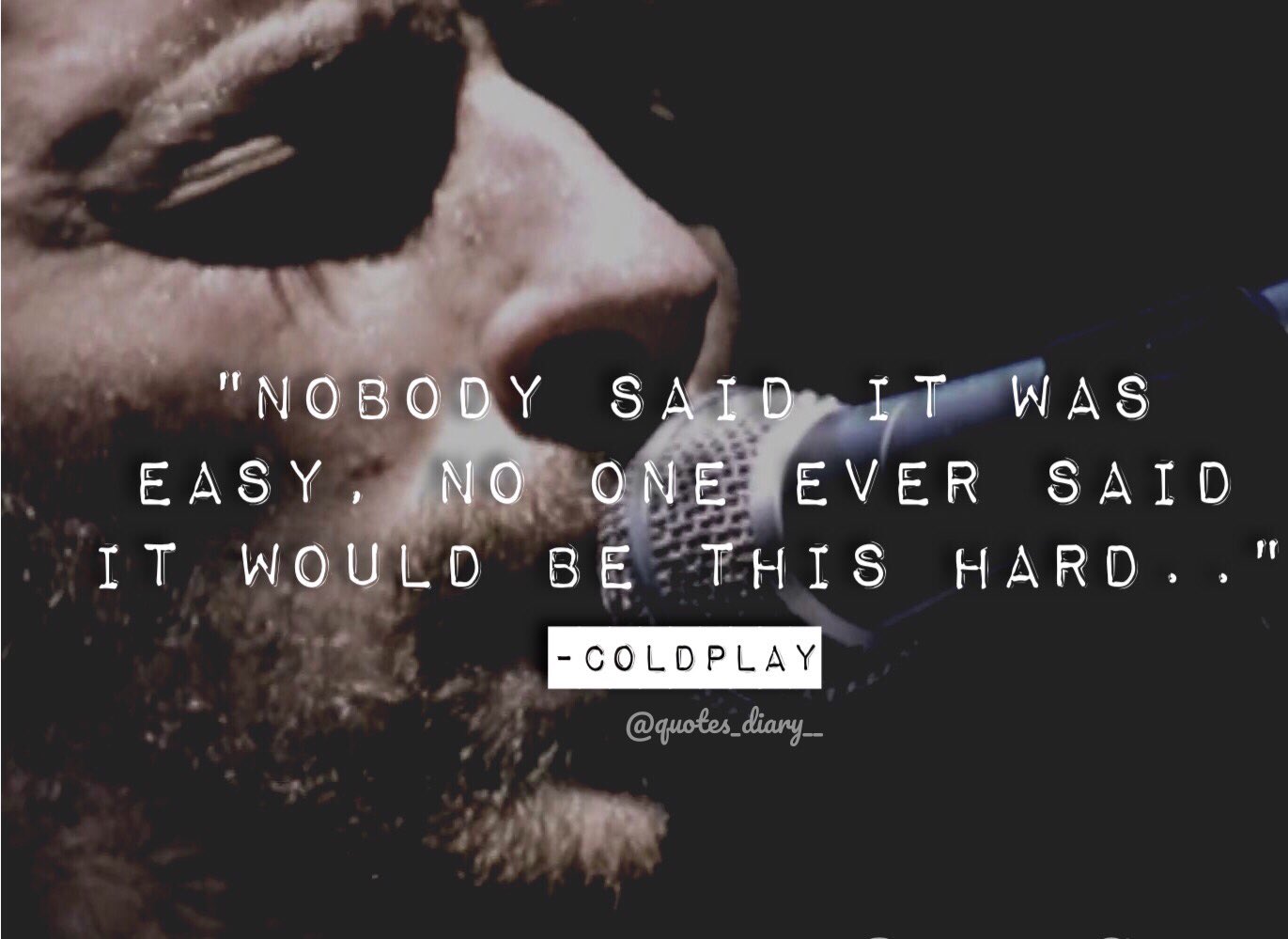Nobody said it was easy