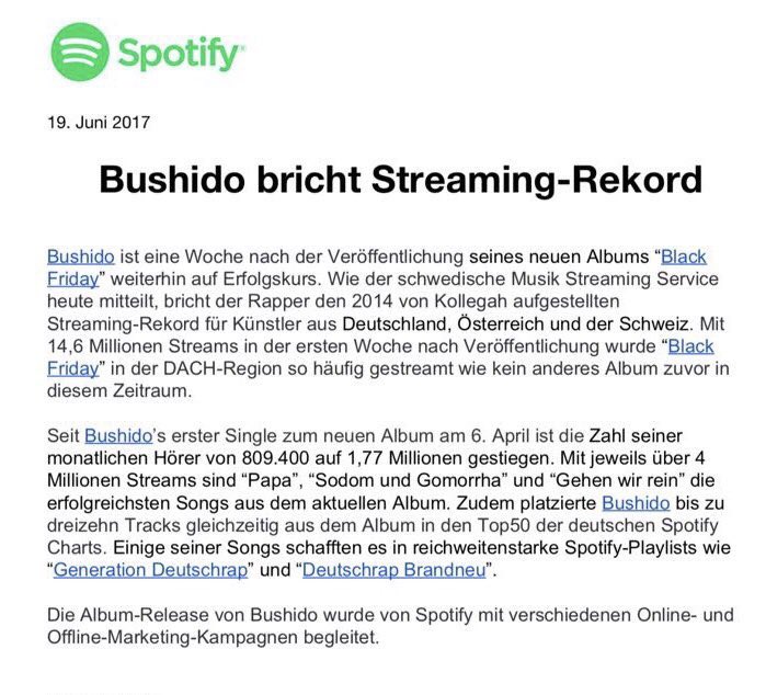 LeaLele99's tweet photo. Da sieht man mal wieder dass Bushido einfach der King of Rap ist.Glückwunsch @bushido #blackfriday #1 https://t.co/KbTh9gpfsu
