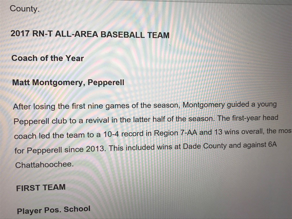 mbw851's tweet photo. Congrats to @CoachMonty10 for being named Rome News Tribune Coach of the Year.@PHSDragonBSB https://t.co/9rM5JgpWiJ