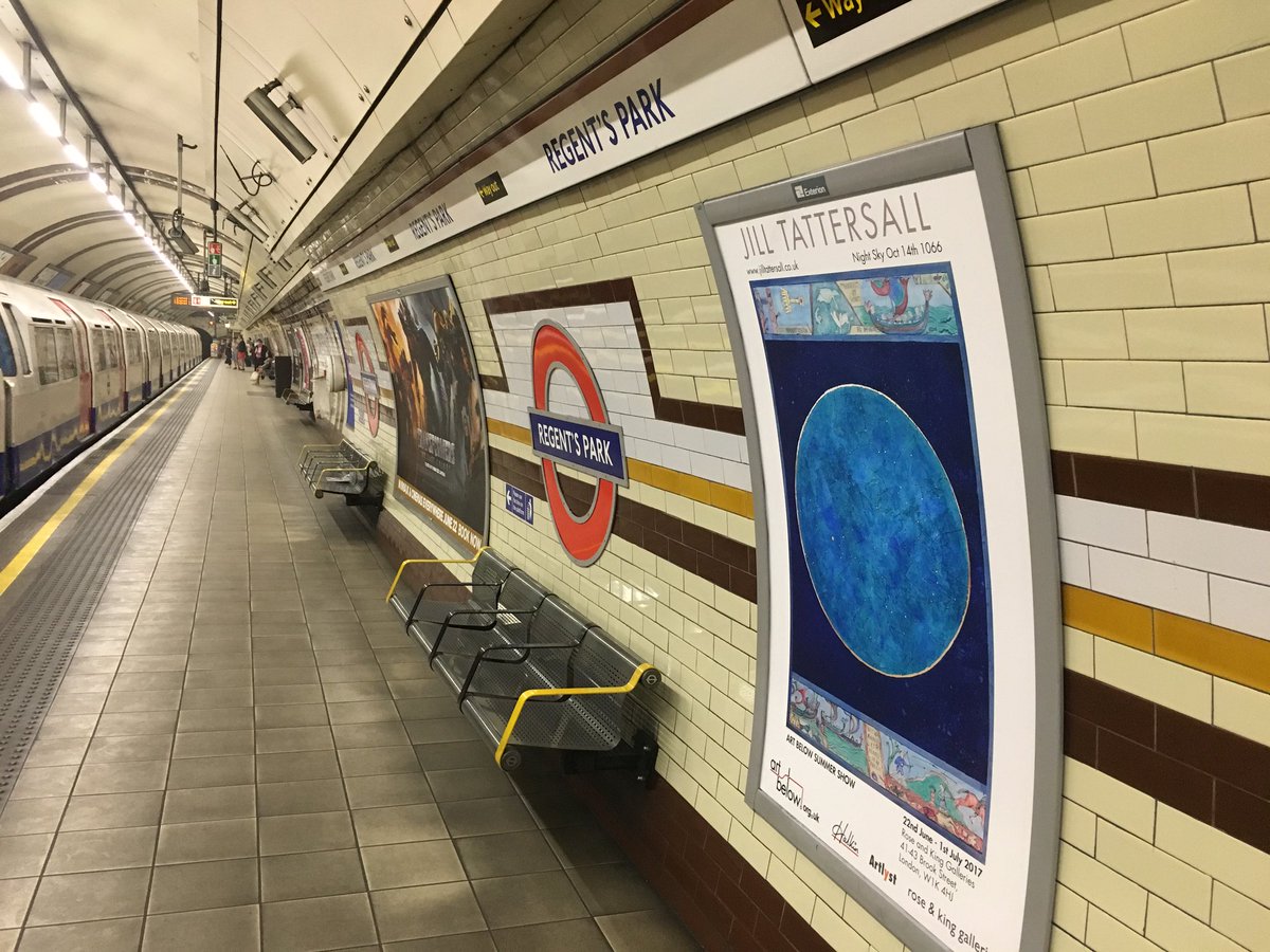 Jilltatt's tweet photo. Have to admit,  exciting to see this at nearly full size on the #Tube Night Sky 1066 @TheArtPrize @Artlyst @ArtBelow @artistsopen @artanduk https://t.co/vMreGH3G1D