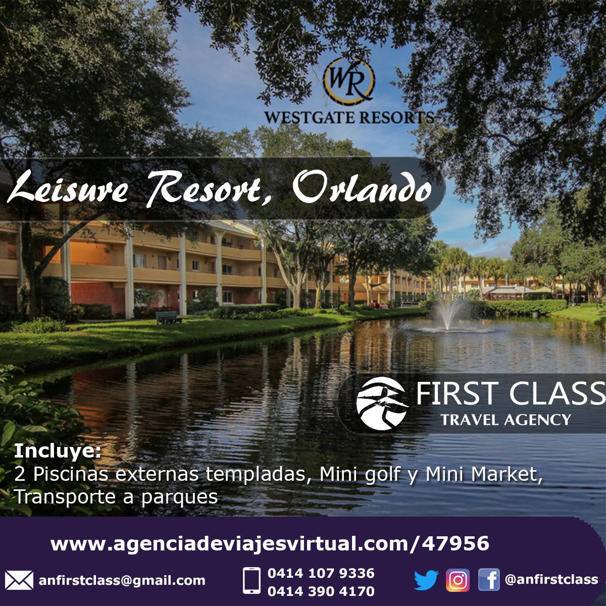anfirstclass's tweet photo. ¿Quieres conocer Orlando? ¡Pues puedes hacerlo con el Leisure Resort! Disfruta de ello con #ANFirstClass https://t.co/GHrfb7ciew